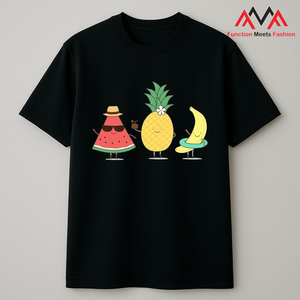 Camiseta de Manga Corta para Hombre FMF, Corte Regular, 65% Algodón + 35% Elastano, Estampado Gráfico, Ropa Casual de Calle, Ropa de Playa, Negra - Product Image 3