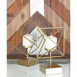 Unique Shape Mid Century Modern Design Custom Metal Wrought Iron Wire <b>Candle</b> Holder Gold <b>Wedding</b> <b>Candle</b> Holder - Product Image 1