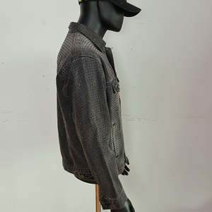 Vestes pour hommes décontractées à la mode avec boutons en denim durable, vente en gros de vêtements d'extérieur modernes polyvalents de haute qualité fabriqués sur mesure - Product Image 5