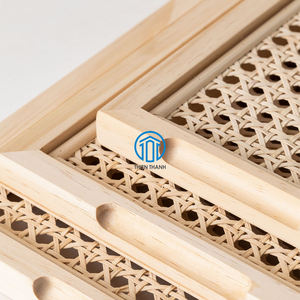 Bandejas de Mimbre Hechas a Mano de Estilo Japonés, Bandejas de Servicio de Mimbre Natural de Alta Calidad para Decoración de Postres - Product Image 5