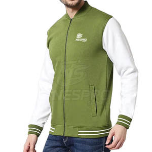 Blouson aviateur d'hiver pour hommes fabriqué en usine col montant logo à l'avant grande taille chaud et décontracté - Product Image 1