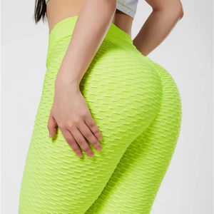 Mallas de Yoga sin costuras de alta calidad para mujer, Spandex, cintura alta, secado rápido, gimnasio, Fitness, equipo de entrenamiento, Sexy, informal, de punto - Product Image 6