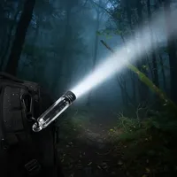 NEXTORCH Senter LED Mini 700 Lumens Cahaya Putih Isi Ulang dengan Gantungan Kunci Kabel USB untuk Penggunaan Darurat & Berkemah di Luar Ruangan