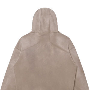 2026 nouveauté personnalisé lavage à l'acide fermeture éclair à capuche hommes respirant polaire écologique séchage rapide crochet plaine teint hiver - Product Image 5