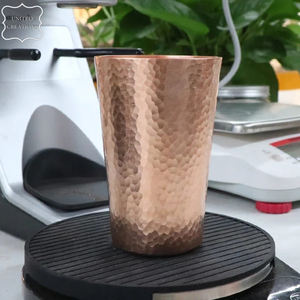 Copa de cobre puro Mint Julep Glass Copa de cobre para beber con beneficio Ayurvédico Copa de cobre martillada - Product Image 5