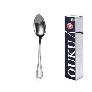 Mr. Spoon Serie Flores, Cuchara de Sopa, 200 mm, Acero Inoxidable 18/0, Mango Monobloque, Plateado, Apto para Lavavajillas, Hostelería Restaurante - Product Image 1