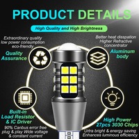 Ampoule LED W16W T15 T16 Canbus sans erreur, marche arrière, LED 921 912, ampoules LED pour voiture, feux de freinage, feu stop, blanc 12V