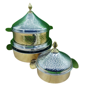 Luxury Home Decor Dining <b>Table</b> Wood Metal Casserole Dish Display Hotel Ware <b>Catering</b> Buffet Warmer for Dessert for Buffets - Product Image 3