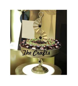 Tazón Redondo de Metal Pulido Dorado y Gris para Servir Chocolate con Tamaño Personalizado para Decoración de Bodas - Product Image 4