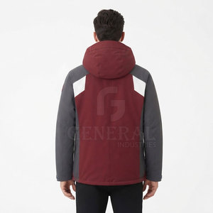Veste de ski professionnelle à capuche pour homme, hiver, snowboard, extérieur, imperméable, respirante, séchage rapide, légère, nylon, polyester, devant - Product Image 4