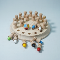 Puzzle de mémoire en bois 3D fabriqué à la main Jeu d'échecs Montessori stimulant le cerveau pour les enfants et les familles