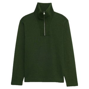 Sweat-shirts à col montant côtelé pour homme, coupe ample, ourlet droit, couleurs personnalisées, fermeture éclair 1/4, personnalisez votre logo, vêtements décontractés pour homme - Product Image 1