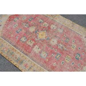 Alfombra turca vintage clásica rojo beige 5x8ft área grande rectángulo Patchwork patrón lana látex respaldo 10mm Tabriz nuevo lanzamiento" - Product Image 5