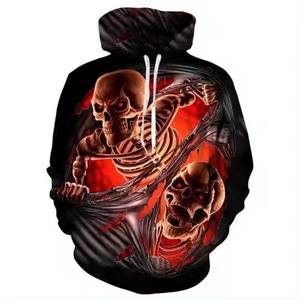 Sudaderas con capucha y sudaderas totalmente sublimadas-Abrigo de chaqueta con estampado de calavera - Product Image 2