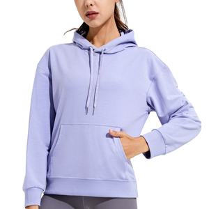 Sweat-shirt à capuche en coton pur respirant pour femmes Logo personnalisé Sweat-shirt tricoté surdimensionné lourd Printemps Automne Hiver StreetwearOem - Product Image 1