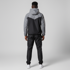 Sudadera con Capucha de Invierno de Alta Calidad con Logotipo Personalizado al por Mayor, Sudadera Deportiva Unisex con Bloques de Color, Transpirable y de Cuatro Vías para Pérdida de Peso - Product Image 2