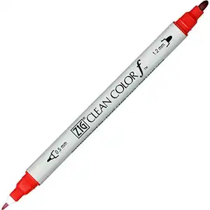 [·库雷图] 库雷图Zig双尖记号笔清洁颜色F，胭脂红 (TCS-6000T-022) (5支) 钢笔墨笔漫画笔