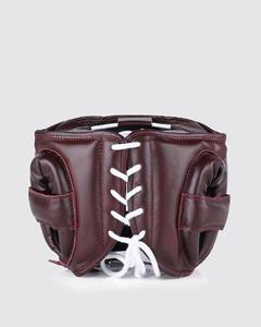 Protector de cabeza de protección de boxeo profesional Cuero genuino de calidad premium Personalizar Protector de cabeza de boxeo de cara completa. - Product Image 5
