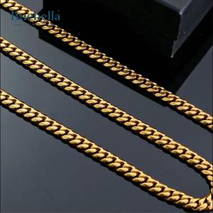 Venta caliente 925 Plata 14K Oro 6mm Collar de eslabones cubanos Cadena de moissanita Premium para hombres - Product Image 3