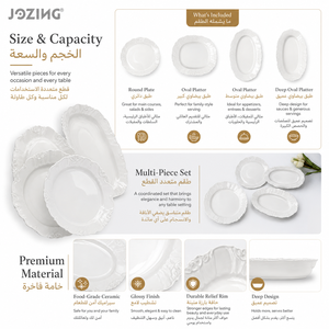 Assiettes de présentation en <span class=keywords><strong>porcelaine</strong></span> gaufrée écologique à motif végétal pour mariages et fêtes - Prix de gros - Product Image 2