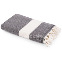Mini serviettes de plage et de bain turques en coton diamanté - Séchage rapide 100% coton Peshtemal certifié GOTS 100X180CM