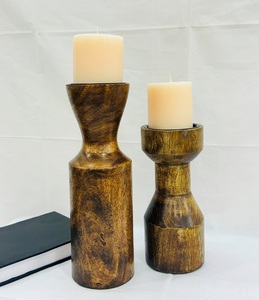 Bougeoir en bois naturel pour la décoration intérieure Bougeoirs de table pour fête de mariage Bougeoir pour Noël Bougeoir de luxe - Product Image 3