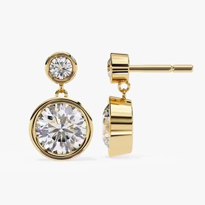 Pendientes de aro de diamantes atemporales para la elegancia diaria para el trabajo Cenas Fines de semana-Venta DE EXPORTACIÓN DE India - Product Image 3