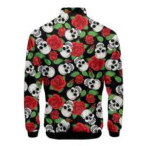 เสื้อแจ็กเก็ตบอมเบอร์แบบถักมีซิปรูดด้านในผ้าโพลีเอสเตอร์100% สายยาวขนาดพิเศษ - Product Image 6