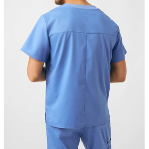 Exfoliantes médicos para hombres Doctor quirófano Super suave Exfoliante quirúrgico Pediatría Cómodo 2 bolsillos con cuello en V para hombres Top Ceil - Product Image 4