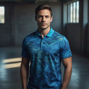 Polo à sublimation OEM pour hommes, t-shirt imprimé à manches courtes et col rabattu, polos de sport à sublimation pour hommes - Product Image 4