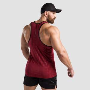 Maroon Bolt Tank <b>Top</b> for Men - Product Image 3