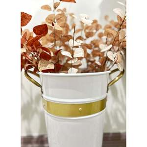 Vase en métal blanc Galvin 40 cm - Product Image 2