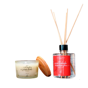 Set Aromatique-Diffuseur avec Bâtonnets 200ml-Parfum Citronnelle + Bougie Parfumée Pot Vert 100g-Parfum Citronnelle - Product Image 1