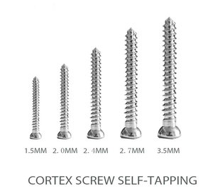 Tornillo cortical autorroscante de acero inoxidable ortopédico veterinario con función de bloqueo Instrumento de uso animal - Product Image 2