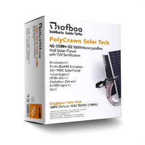 Panel Solar Monocristalino de Media Celda PERC PolyCrown Solar Tech NS-510MH-132 de 550W con Certificación TUV - Product Image 2