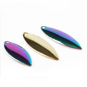 Cuchillas de Hierro Willow Personalizadas OEM # 1 # 3 # 4 # 5 # 6 # 7 Cuchillas de Señuelo Plateadas y Doradas <span class=keywords><strong>Indiana</strong></span> Blade Bait para Spinner Inline Buzzbait - Product Image 1