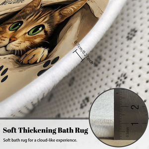 Custom Printed Bath <b>Mat</b> <b>Bathroom</b> Rug <b>Set</b> for <b>Bathroom</b> Non-Slip Shower Curtain Bath <b>Mat</b> - Product Image 2