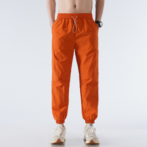 Pantalon en soie de glace à 9 points polyvalent pour hommes pour l'été Séchage rapide Pantalon de sport Hip Hop en nylon ample Mode décontractée pour jeunes - Product Image 5