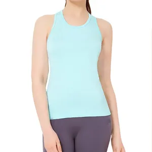 Fabrika doğrudan satış ucuz fiyat bayanlar Tank top/yaz moda düz renk kolsuz nefes kadın Tank Top