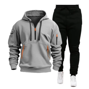 Conjunto Deportivo PASUXI Personalizado de Invierno, Estilo Urbano, Estampado, 100% Algodón, para Hombre, Corte Regular, Sudadera con Capucha y Pantalones - Product Image 4
