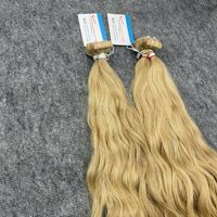 Blondy 100% ekstensi rambut manusia Remy Vietnam mentah pita tak terlihat gaya gelombang pakan ganda harga pabrik tersedia stok