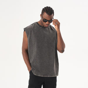 Fabricant personnalisé Dtg impression 100% coton t-shirt Vinyl Vest Streetwear Dropship Heavyweight Vintage T-shirt pour hommes - Product Image 1