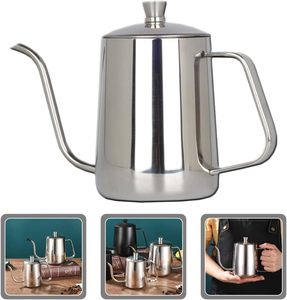 Stainless Steel Gooseneck Kettle Long Narrow Spout Hand Drip <b>Tea</b> Pot Lid for Home Travel Outdoor Coffee <b>Maker</b> Metal Material - Product Image 4