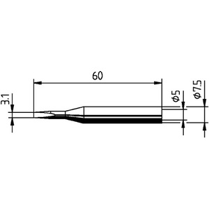 Punta de Soldador ERSA Serie 172 Meielfrmig de 3.1mm de Ancho, Modelo 0172 KD/SB - Product Image 3