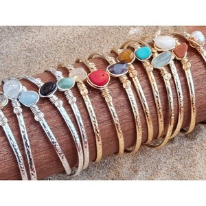 <b>Boho</b> Style Gold & Silver Plated Fashion <b>Bracelets</b> & Bangles Colorful Stone Accents for Resale - Product Image 1