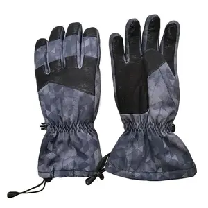 Waterproof Mens SSki Gloves Winter Thinsulate Snowboard Cold Weather Ski Gloves Hot Product Black Carbon Element Customized