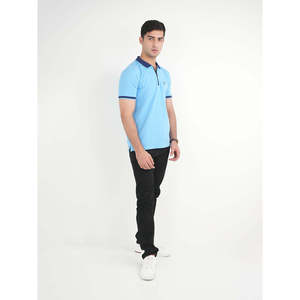 Polo Casual de Verano Unze London MANSOUR para Hombre, Talla XL, Transpirable, Tejido con Cierre, Bordado, Color Sólido Oscuro, con Spandex - Product Image 2