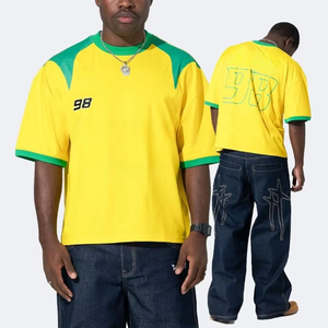 เสื้อวินเทจแบบสั่งทำสำหรับผู้ชายเสื้อสไตล์บ็อกซี่ไซส์ใหญ่พิเศษสำหรับผู้ชายผ้าฝ้าย100% น้ำหนักมาก - Product Image 1