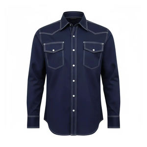 Chemises FR à Boutons, Haute Visibilité, Certifiées CE, Durables, Coutures Renforcées, Résistantes aux Arcs Électriques, pour le Secteur Pétrolier et Gazière, Remise en Gros - Product Image 1