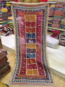 New Arrival Handmade Luxury Wedding Wear Block Silk Along with Indian Rose Gold Turkish Gotta <b>Shawl</b> Fabric Medium Silk Anarkali - Product Image 2